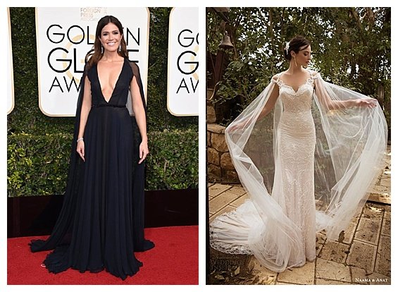 Golden Globe Fashion Inspired Wedding 2017 Trends. Mandy Moore. Wedding Dress by Naama & Anat. Inspiration by DC Wedding Planner by Bright Occasions