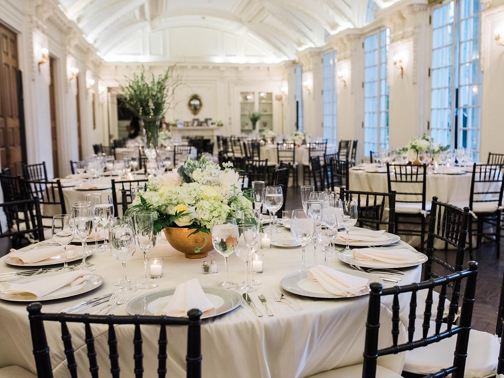 Copper and White DC Wedding Reception at DAR. DC Wedding Planner Bright Occasions. Photo by Lissa Ryan Photography
