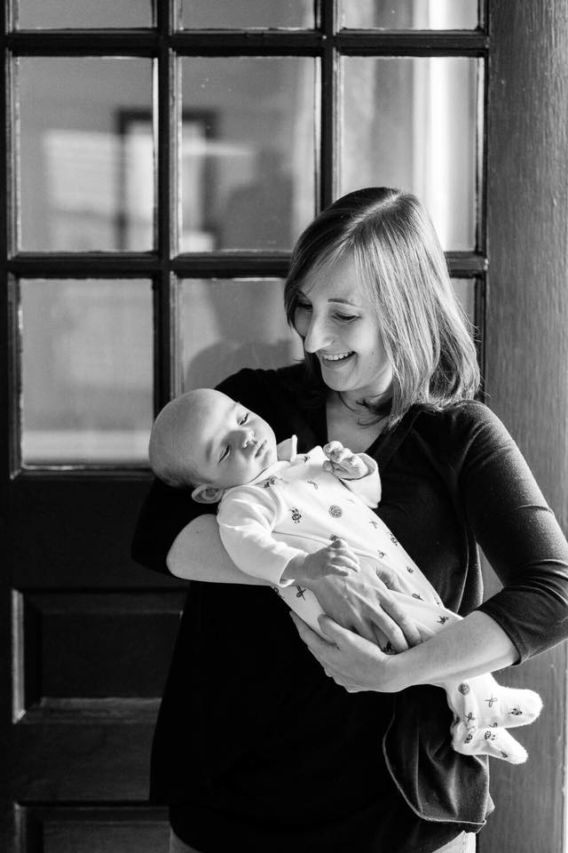 Working Mom Jacob at 3 Months - Kate Fine Art Photography