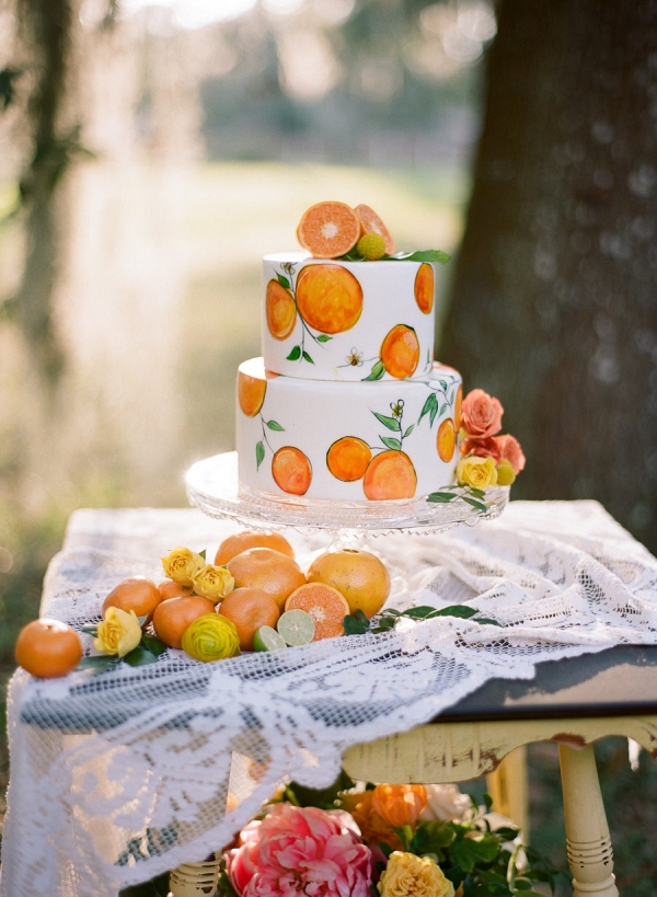 Orange Wedding Inspiration, Citrus Cake, Wedding Planner Bright Occasions