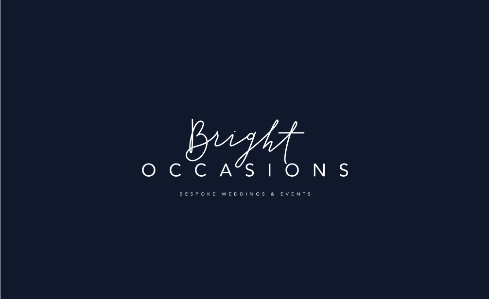 Bright Occasions rebrand, Davey & Krista branding design